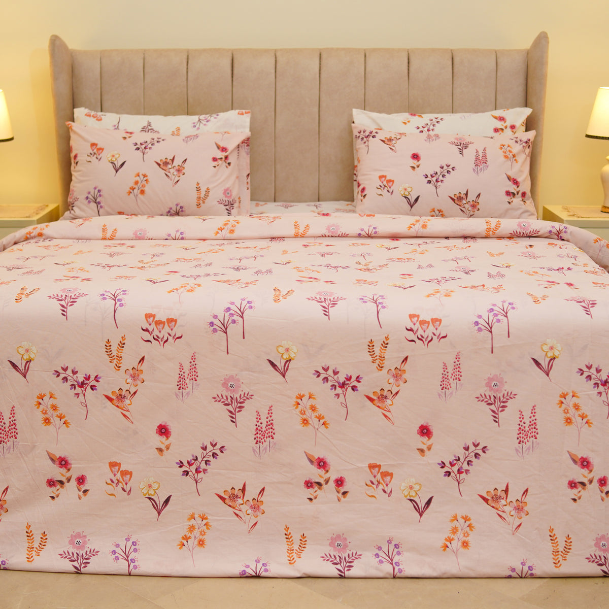 Pink Petal Single Bedsheet Set