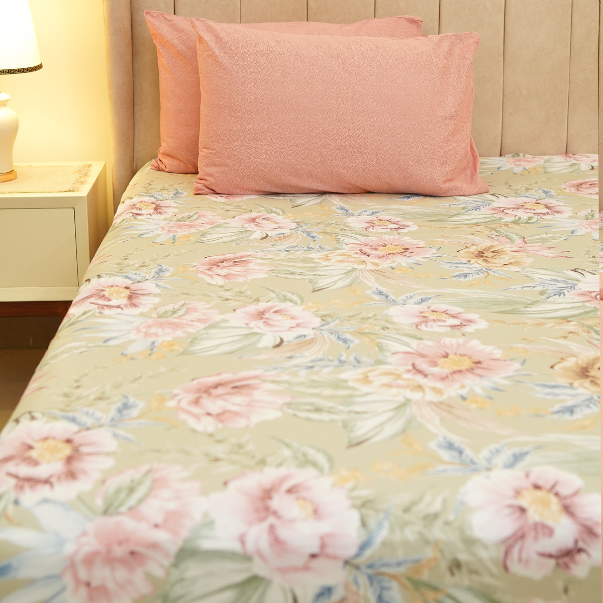 Pistachio Single Bedsheet Set