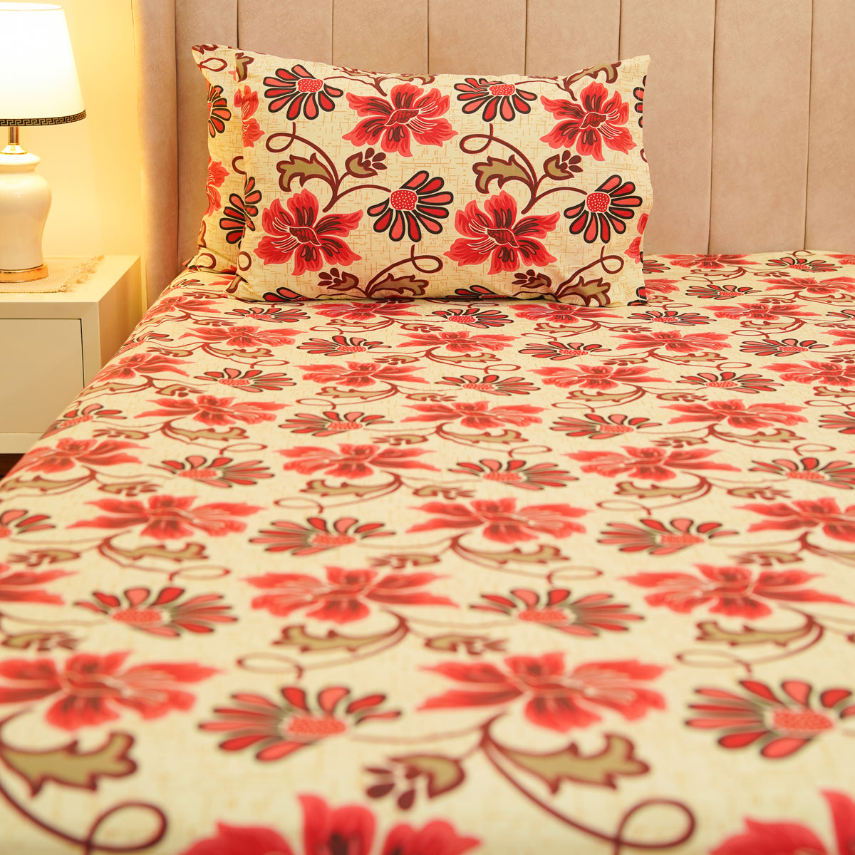 Red Rose King Bedsheet Set