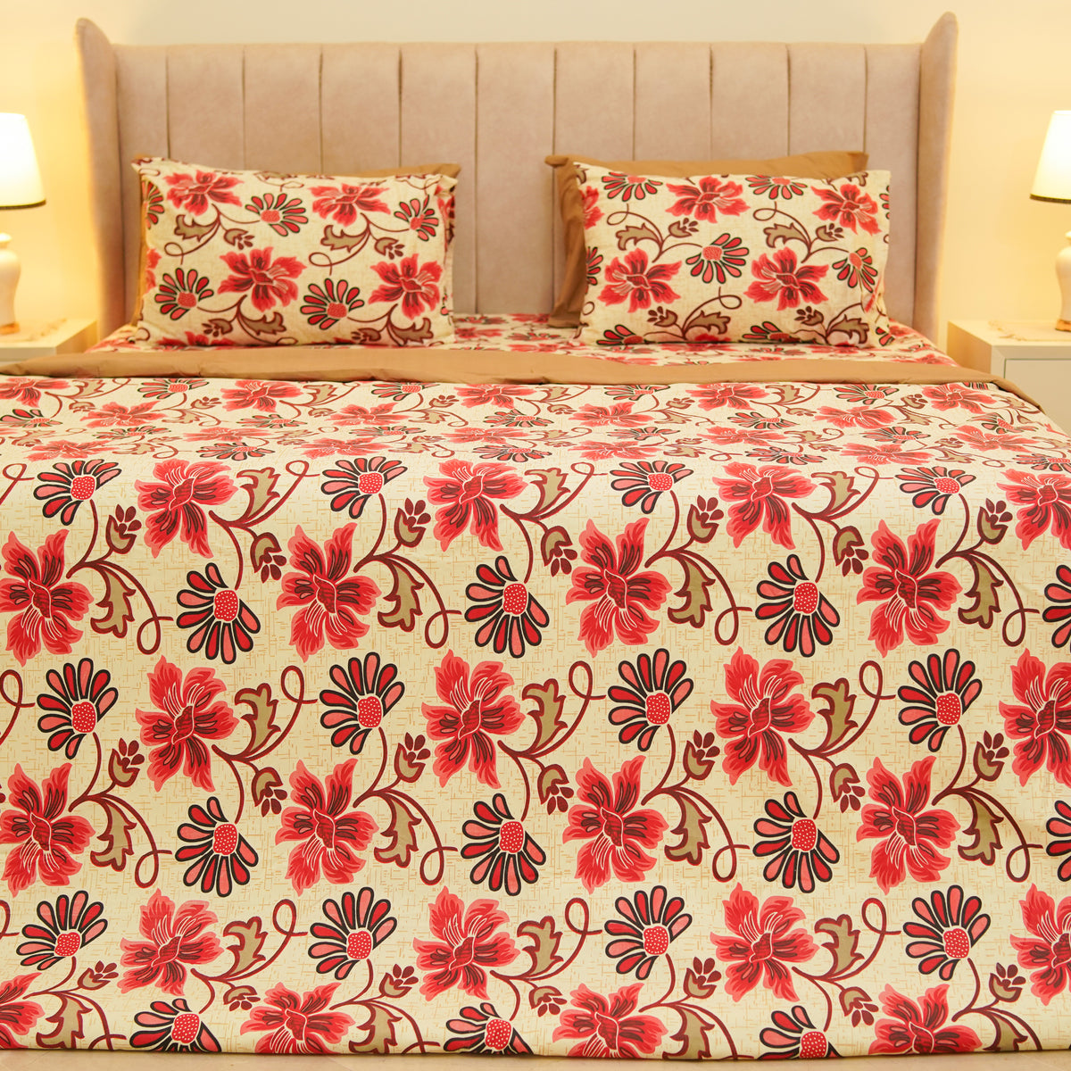 Red Rose King Bedsheet Set