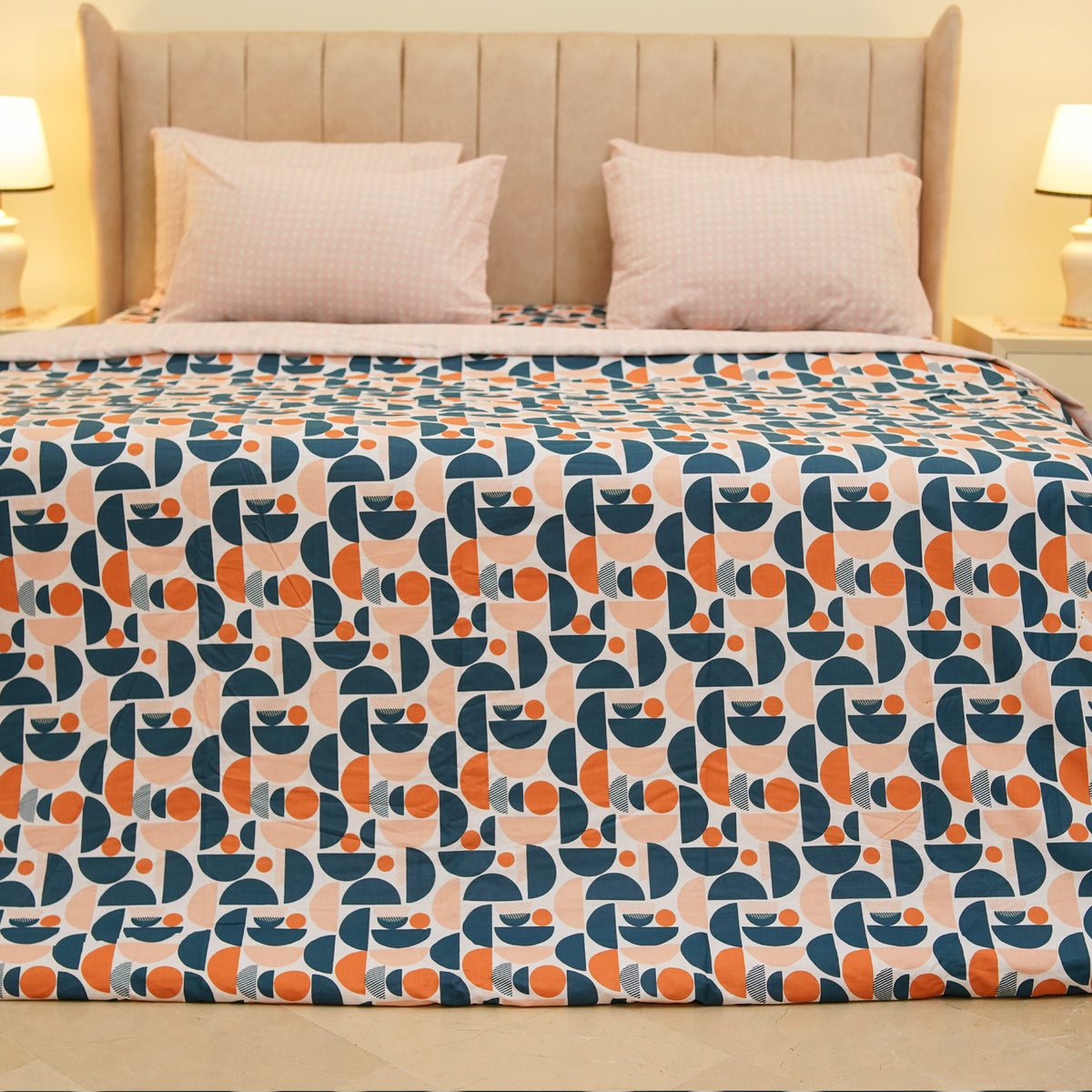 Semicircles King Bedsheet Set