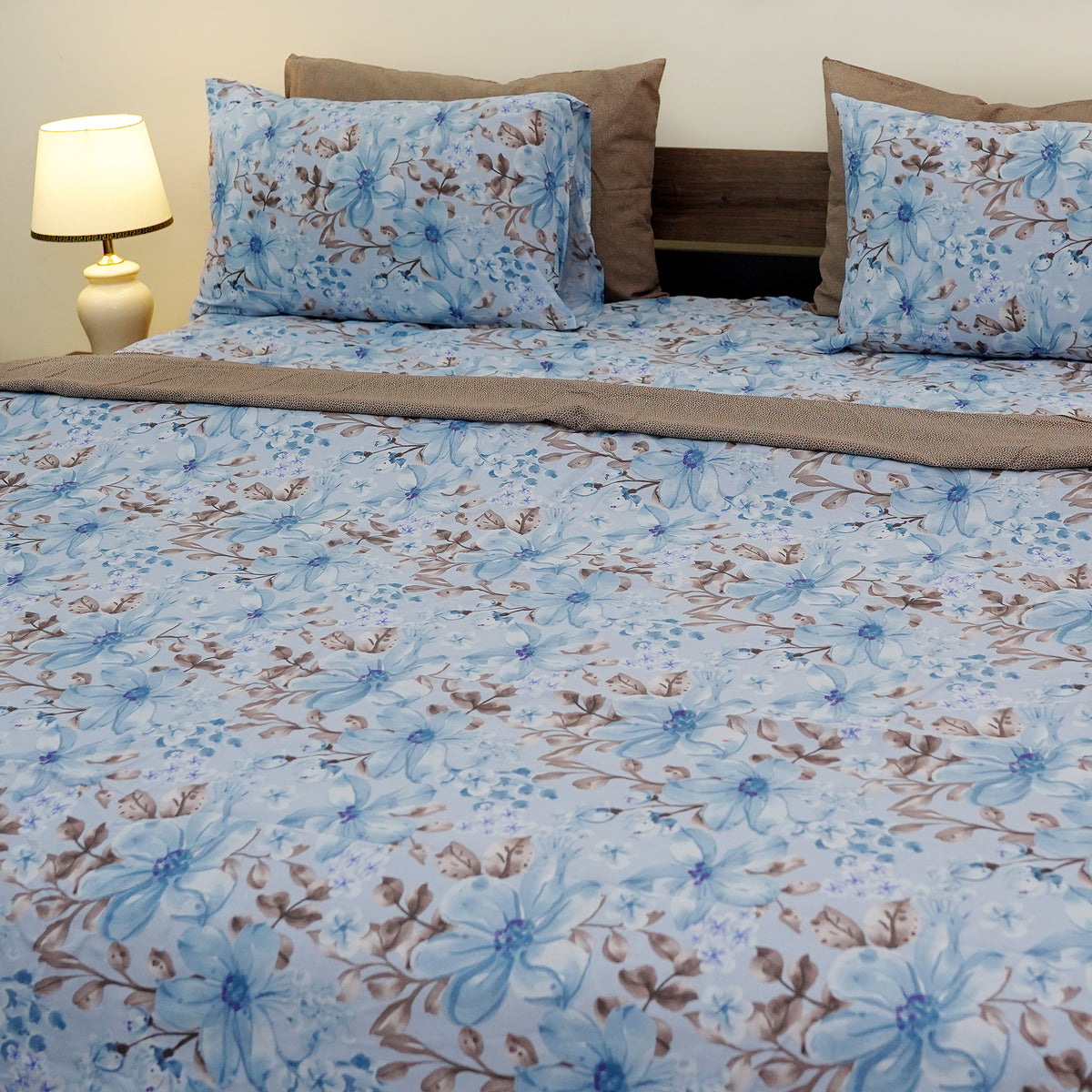 Sky Blossom King Bedsheet Set