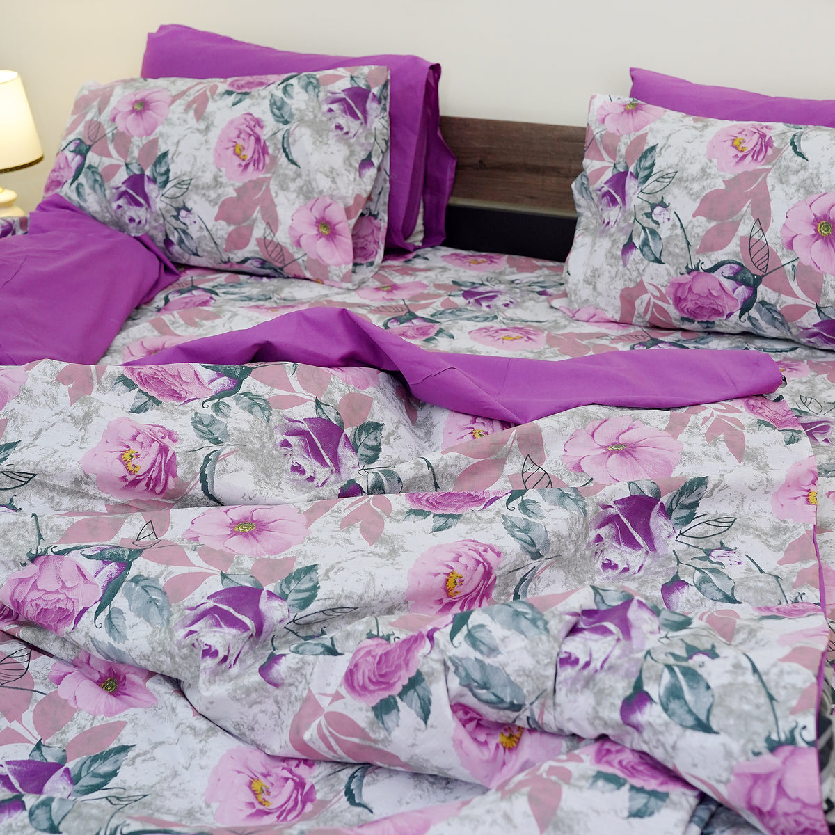 Rose Petal Harmony King Duvet Cover & Comforter Set