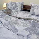 Tranquil Azure Petals Singl Bedsheet Set