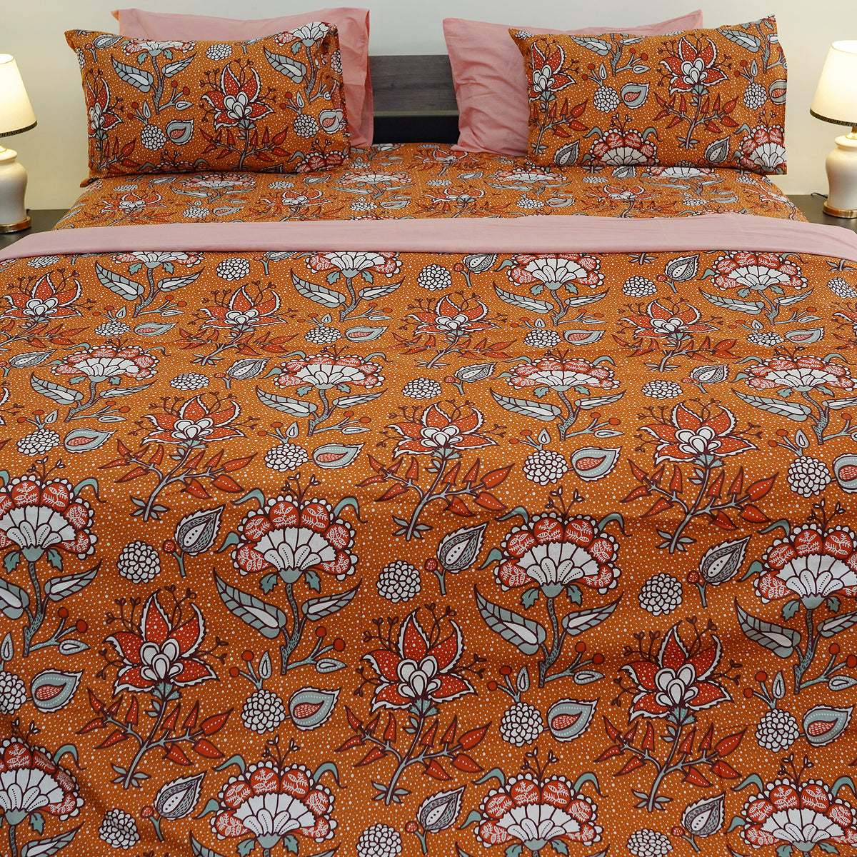 Marigold Magic King Bedsheet Set