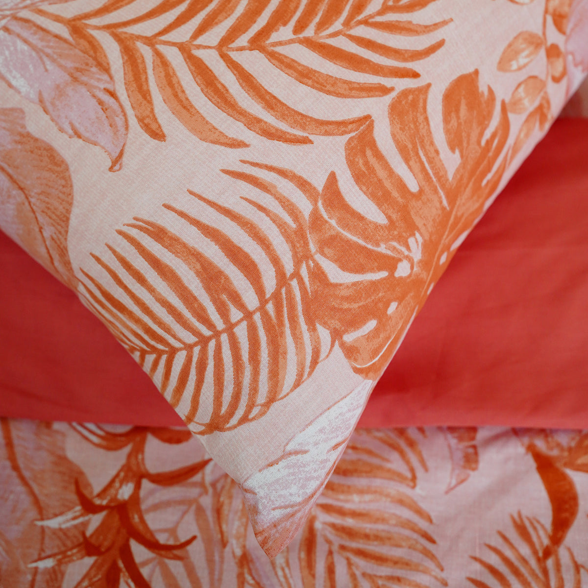 Peachy Palm King Duvet Cover & Comforter Set