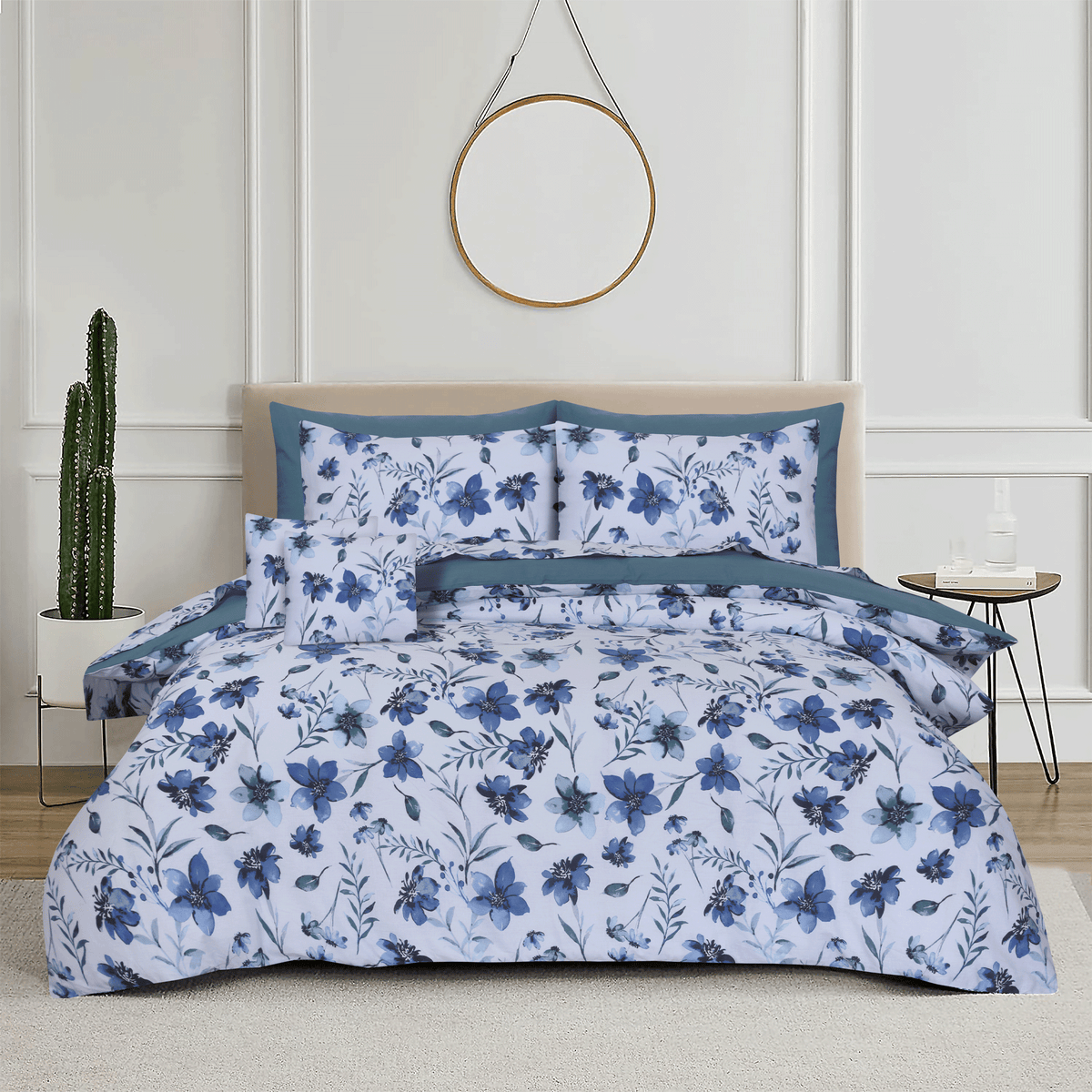 Midnight Bloom King Duvet Cover & Comforter Set