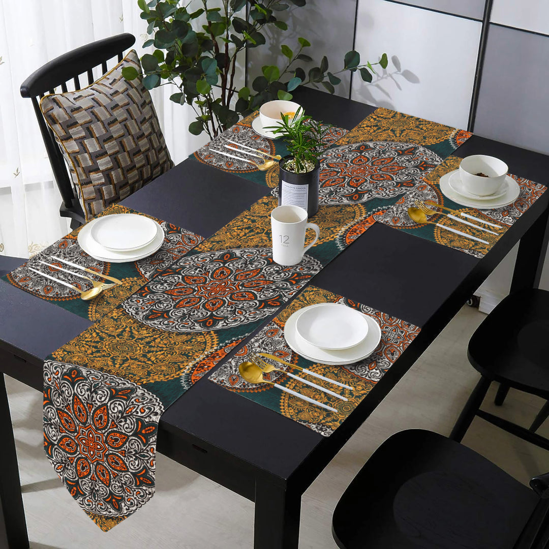 Mandala Table Runner & Mats Set