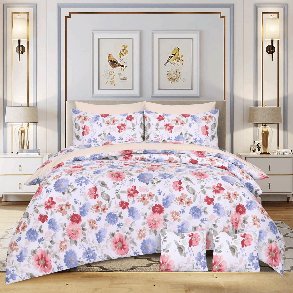 Ornate Oasis King Duvet Cover & Comforter Set