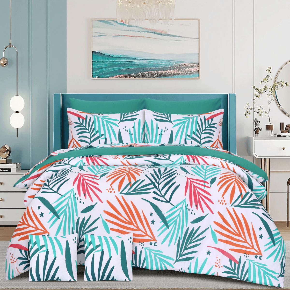 Palm Paradise King Duvet Cover & Comforter Set