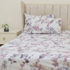Lilac Flora Single Bedsheet Set