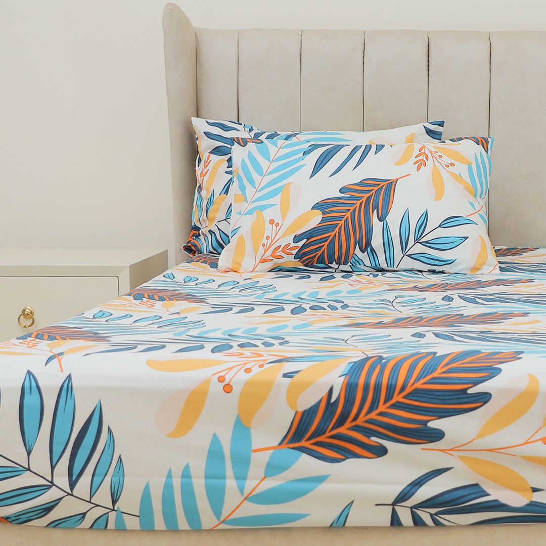 Tropical Palm King Bedsheet Set