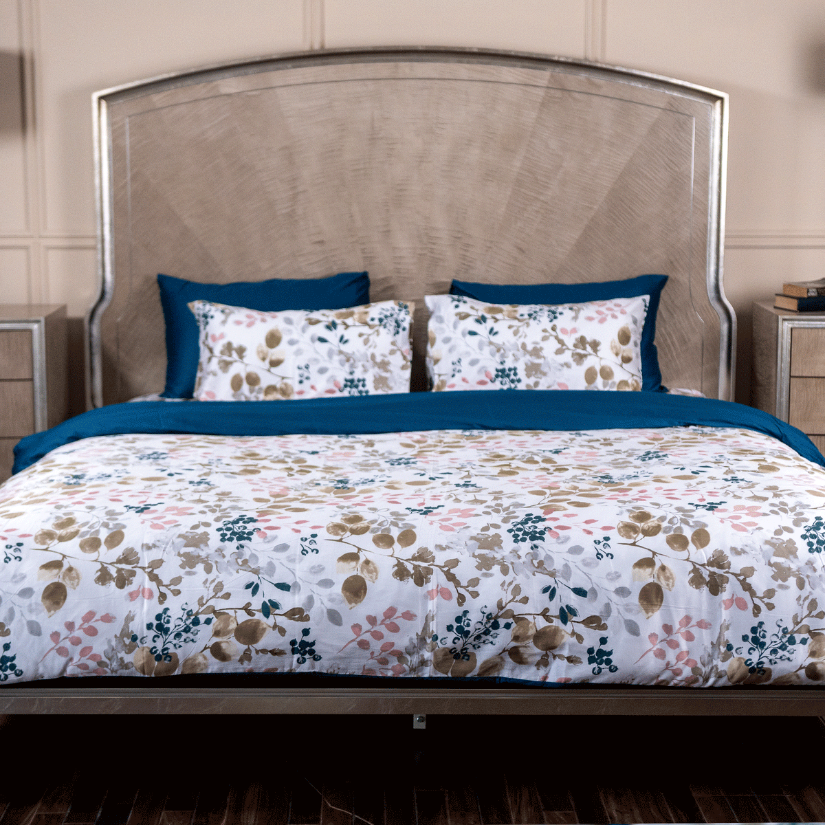 Cherry-blue Single Bedsheet Set