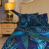 Blue Palm Single Bedsheet Set