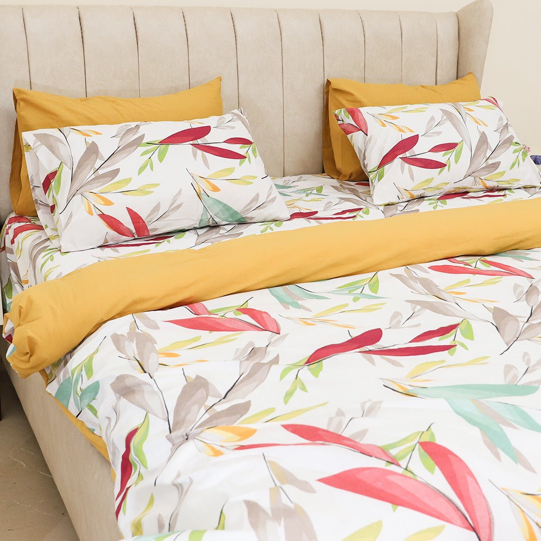 Beach-leaf Single Duvet Cover & Comforter Set