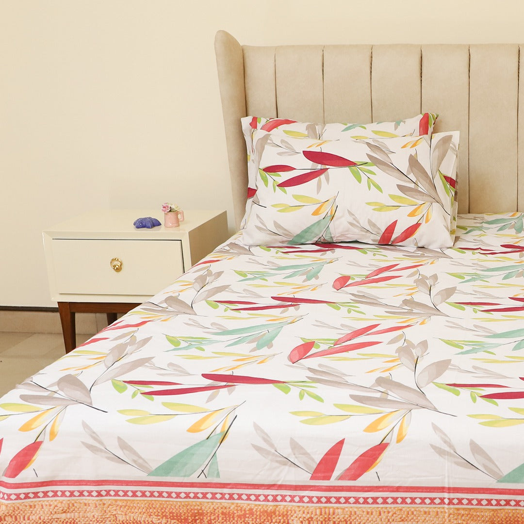 Beach-leaf Single Duvet Cover & Comforter Set