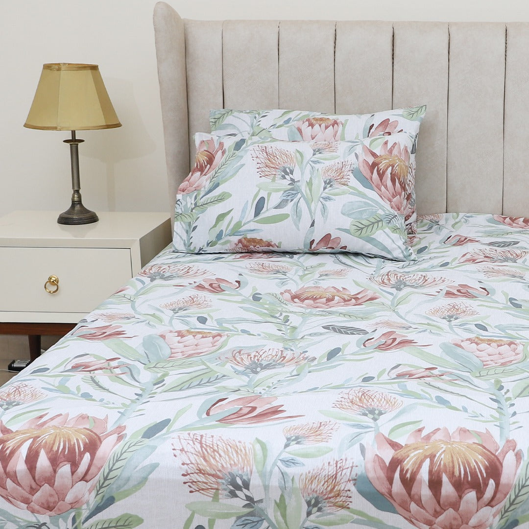 Floral Splash Single Bedsheet Set