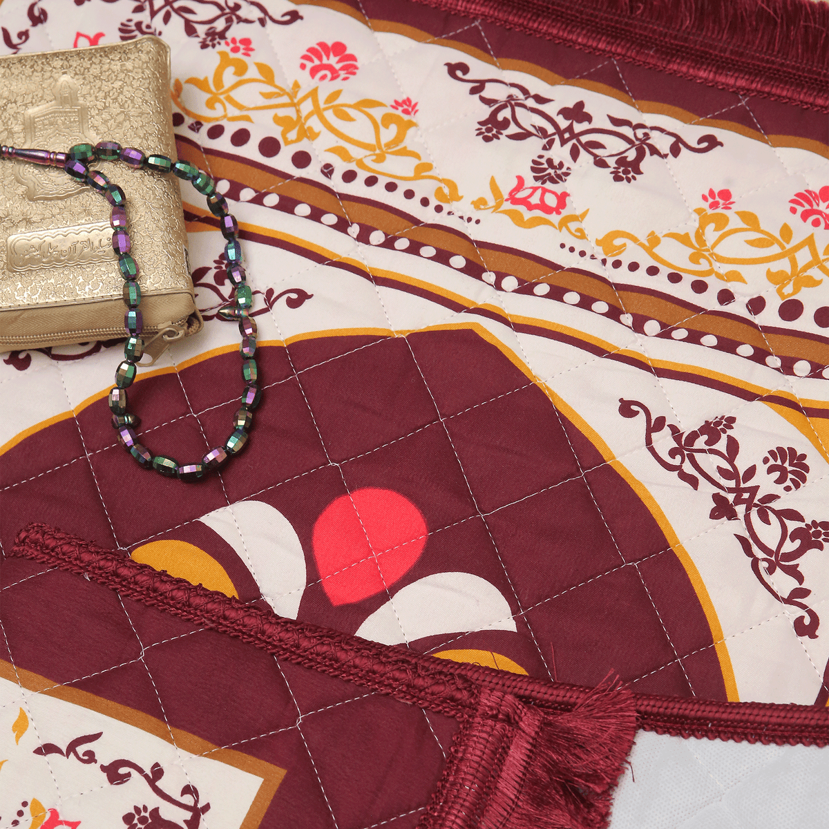 Maroon Sujud Padded Prayer Mat