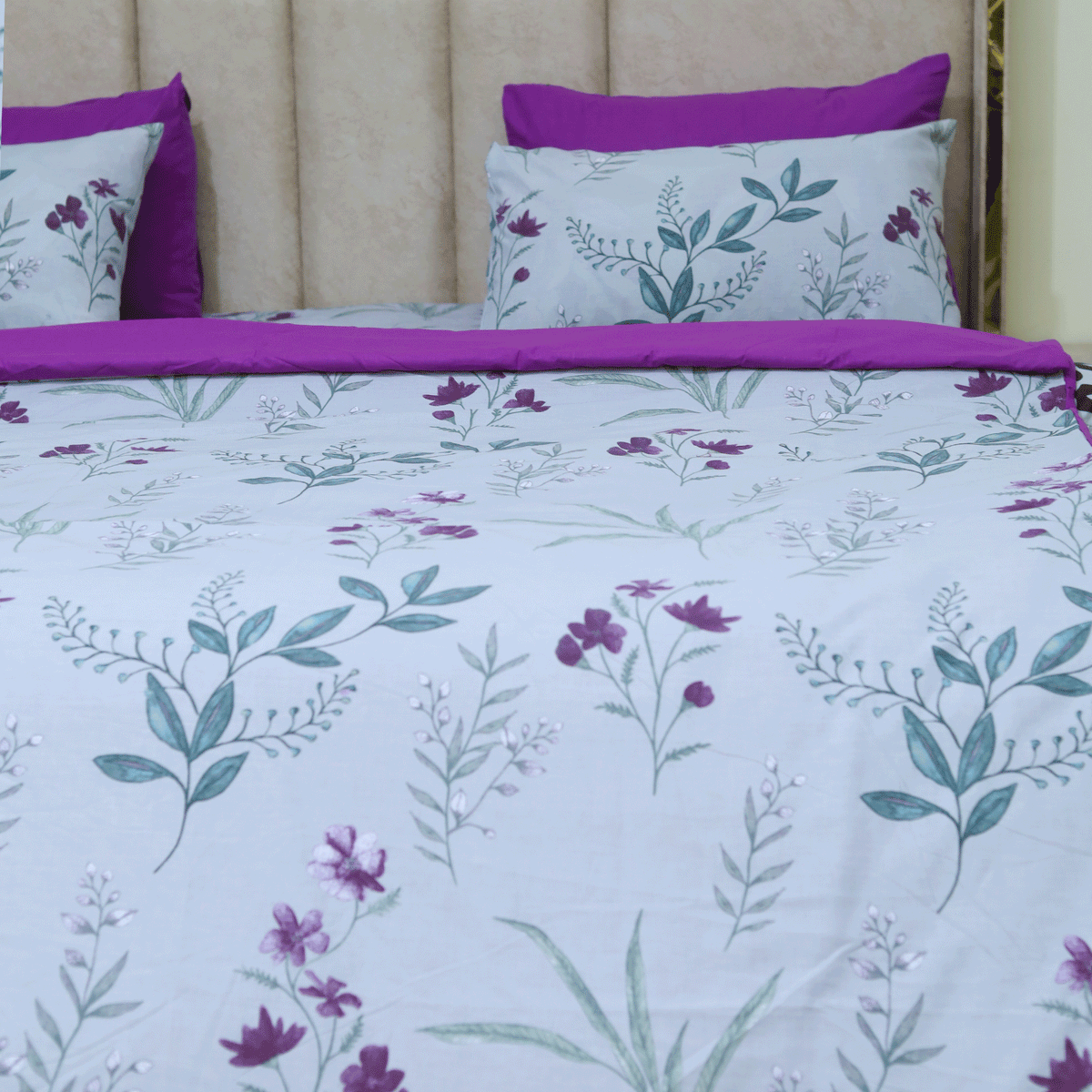 Fuchsia Single Duvet Cover & Comforter Set